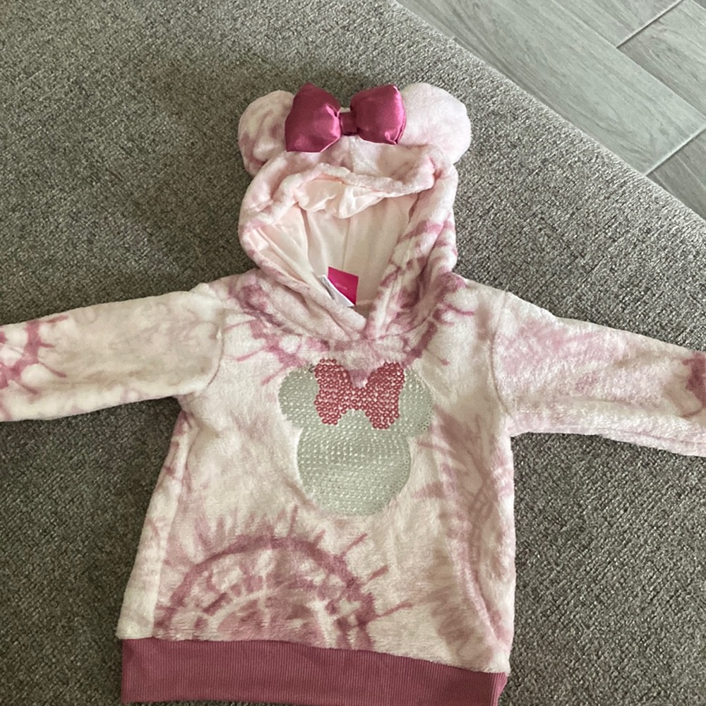 Tie-dye pink Minnie mouse sweater